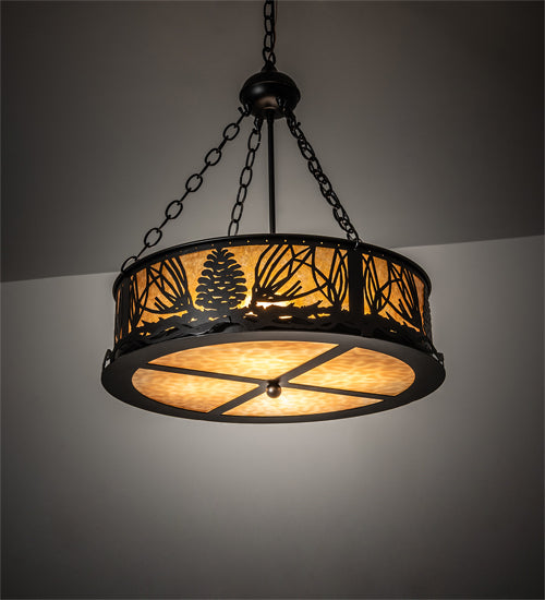 Meyda Tiffany Mountain Pine 220141 Pendant Light - Craftsman Brown