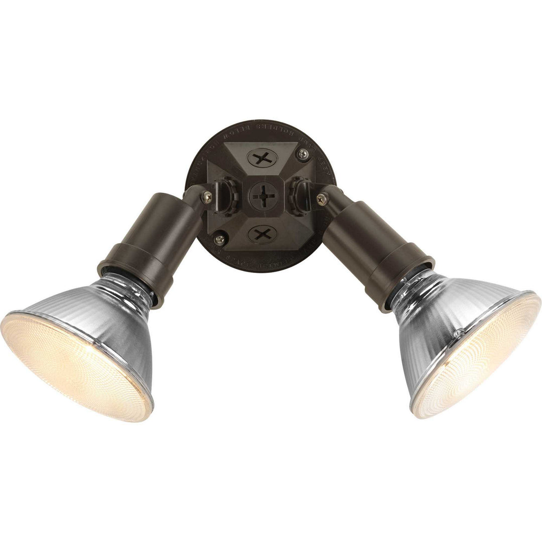 Progress Lighting P5212-20 Par Lampholder Two Light Adjustable Swivel Flood Light Outdoor Bronze / Dark