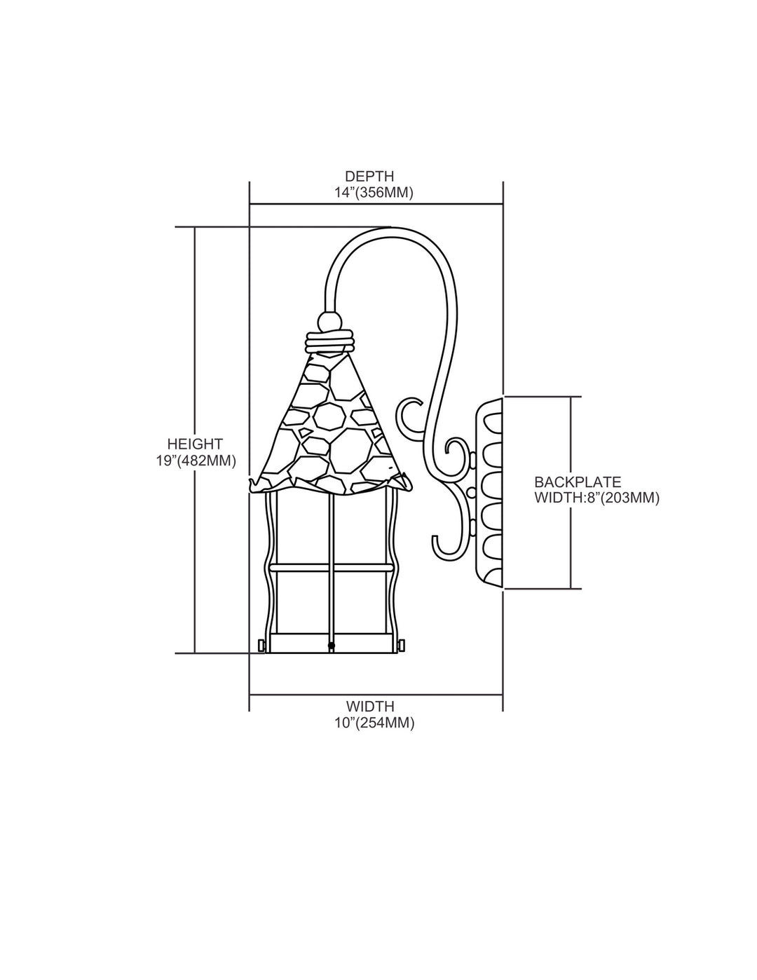 Elk Lighting 385-BK  Rustica Outdoor Matte Black
