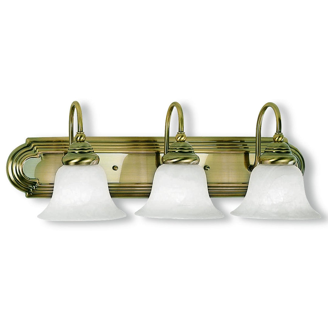 Livex Belmont 1003-01 Bath Vanity Light 24 in. wide - Antique Brass