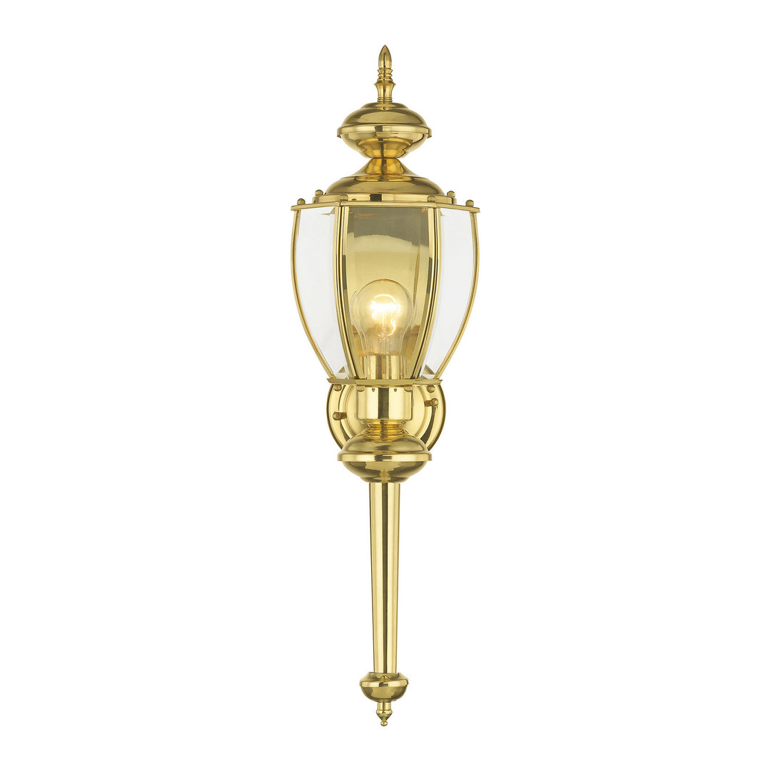 Livex Lighting 2112-02  Outdoor Basics Outdoor Polished Brass
