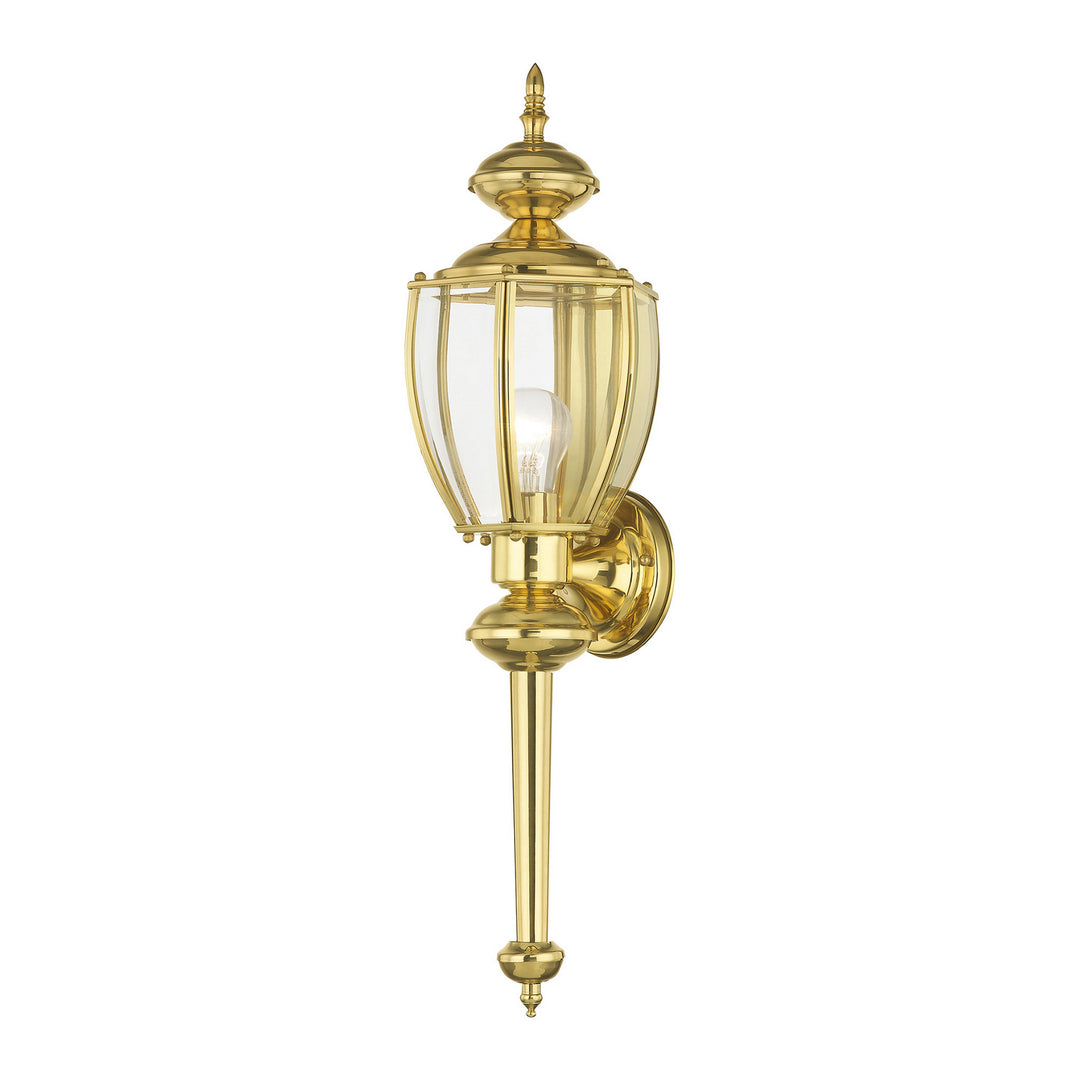 Livex Lighting 2112-02  Outdoor Basics Outdoor Polished Brass