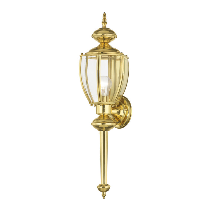 Livex Lighting 2112-02  Outdoor Basics Outdoor Polished Brass