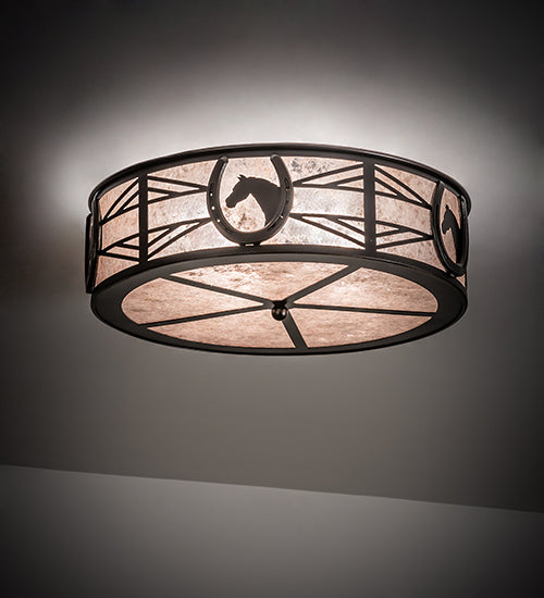 Meyda Tiffany Horseshoe 221494 Ceiling Light - Mahogany Bronze