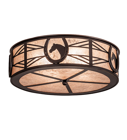 Meyda Tiffany Horseshoe 221494 Ceiling Light - Mahogany Bronze