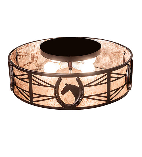 Meyda Tiffany Horseshoe 221494 Ceiling Light - Mahogany Bronze