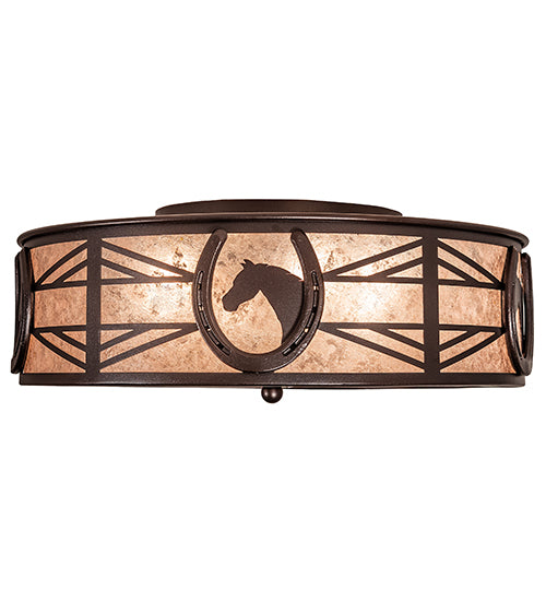 Meyda Tiffany Horseshoe 221494 Ceiling Light - Mahogany Bronze