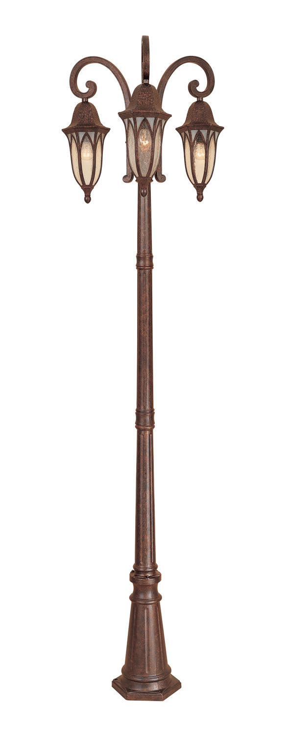 Designers Fountain 20613-BAC Berkshire Three Light Post Lantern Outdoor Copper/Antique/Verde