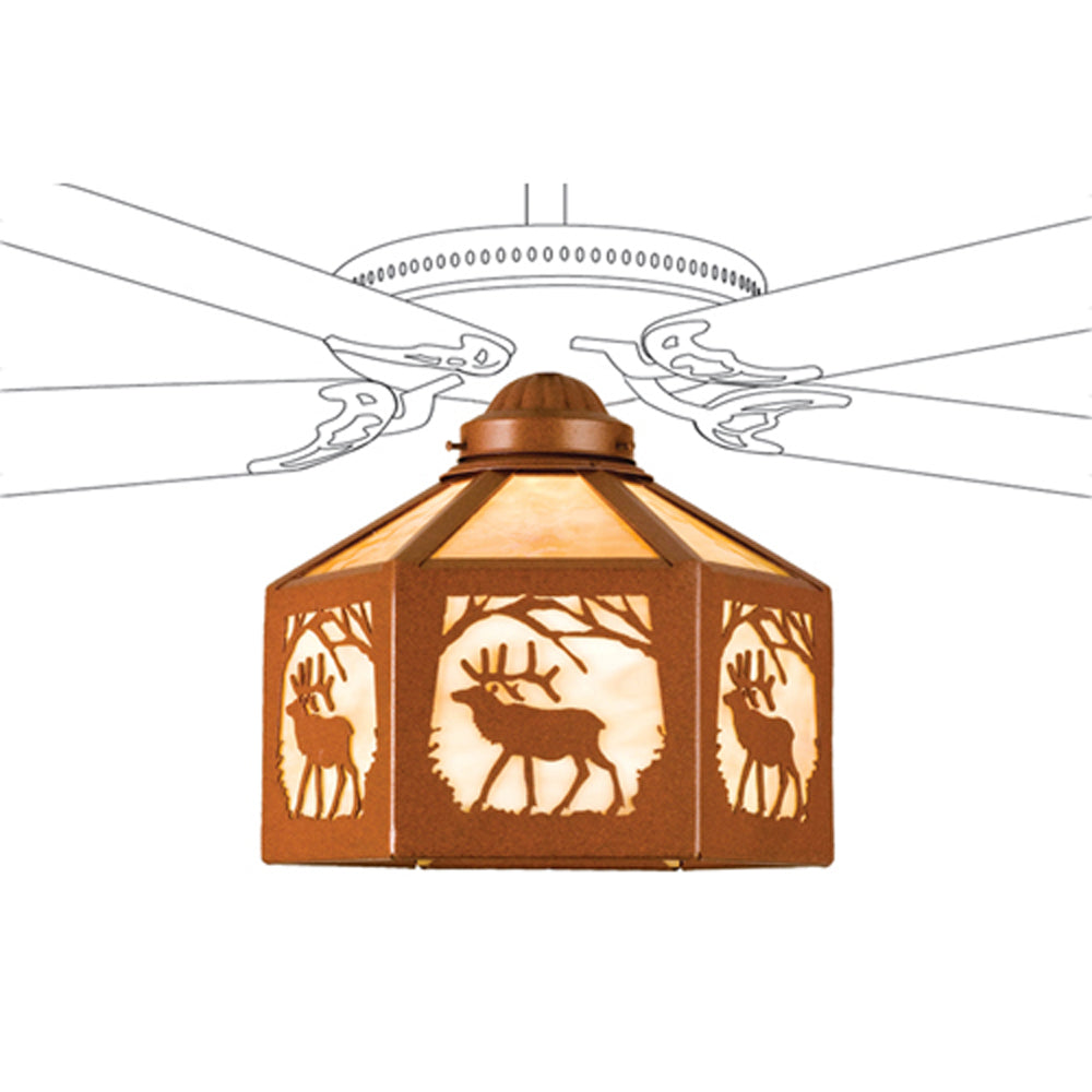Meyda Tiffany Lone Elk 22240 Ceiling Light - Rust