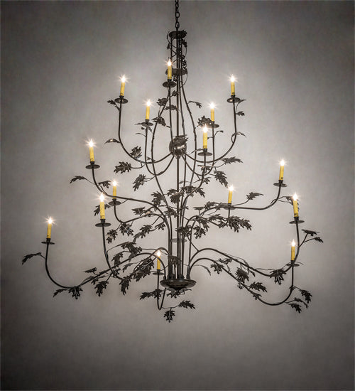 Meyda Tiffany Oak Leaf 222594 Chandelier Light - Timeless Bronze
