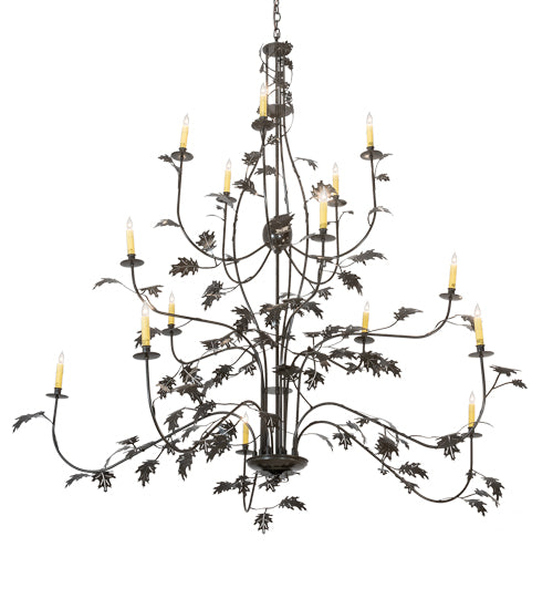 Meyda Tiffany Oak Leaf 222594 Chandelier Light - Timeless Bronze