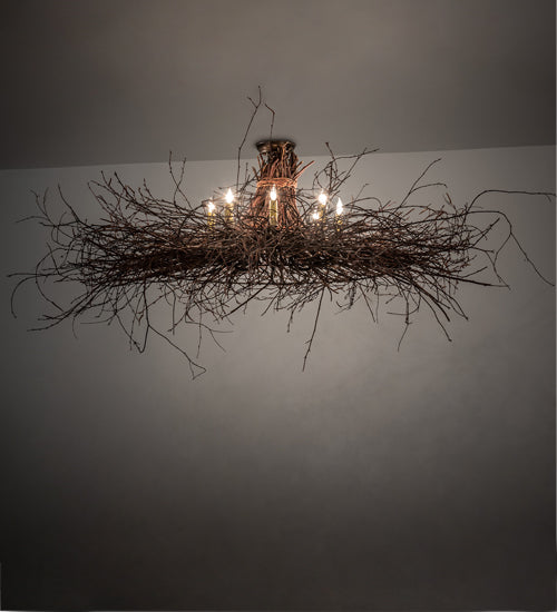 Meyda Tiffany Twigs 222625 Ceiling Light - Antique Copper,Natural Wood