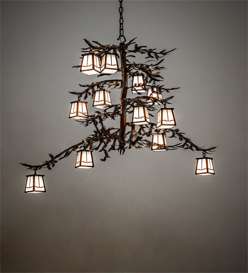 Meyda Tiffany Pine Branch 223801 Chandelier Light - Vintage Copper