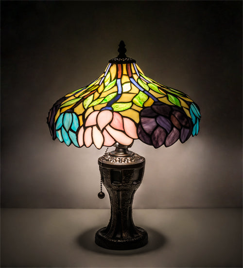 Meyda Tiffany Lighting 224040 Wisteria One Light Table Lamp Lamp Bronze / Dark
