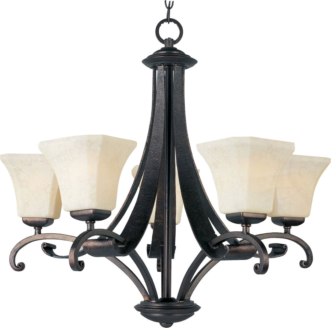 Maxim Oak Harbor 21065FLRB Chandelier Light - Rustic Burnished