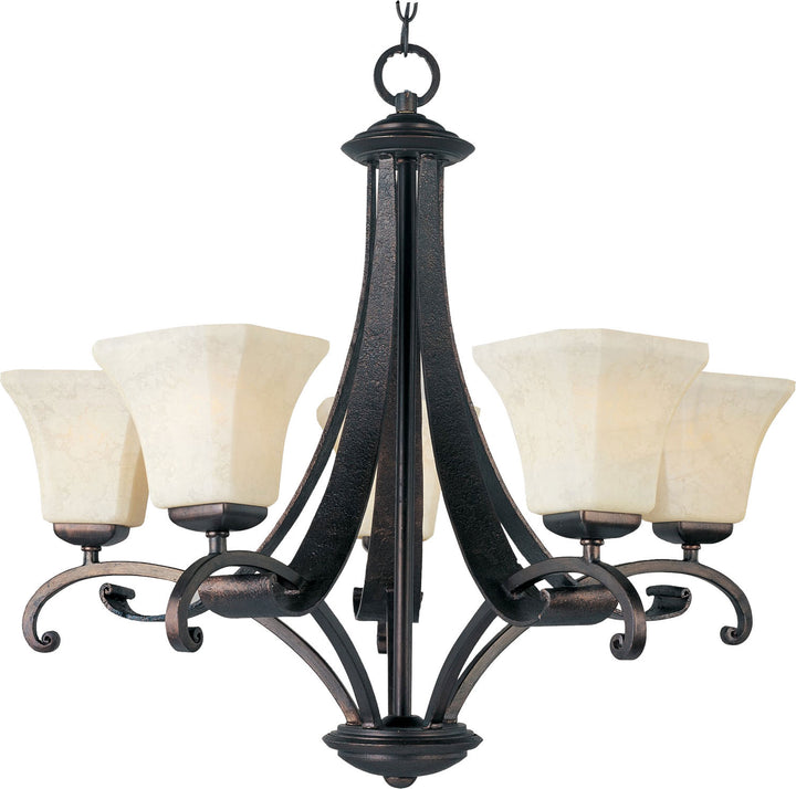 Maxim Oak Harbor 21065FLRB Chandelier Light - Rustic Burnished
