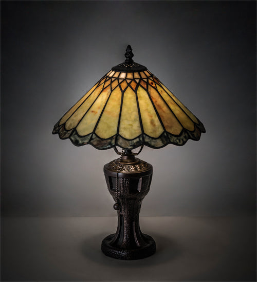 Meyda Tiffany Lighting 224113 Carousel One Light Table Lamp Lamp Bronze / Dark
