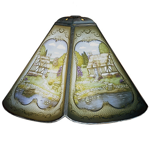 Meyda Tiffany Lighting 22484 Molly's Pond One Light Table Lamp Lamp Bronze / Dark