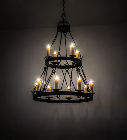 Meyda Tiffany Lakeshore 225000 Chandelier Light - Wrought Iron