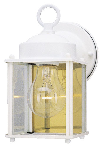 Westinghouse Lighting 6697100  White On Steel With Clear Glass Panels Outdoor White