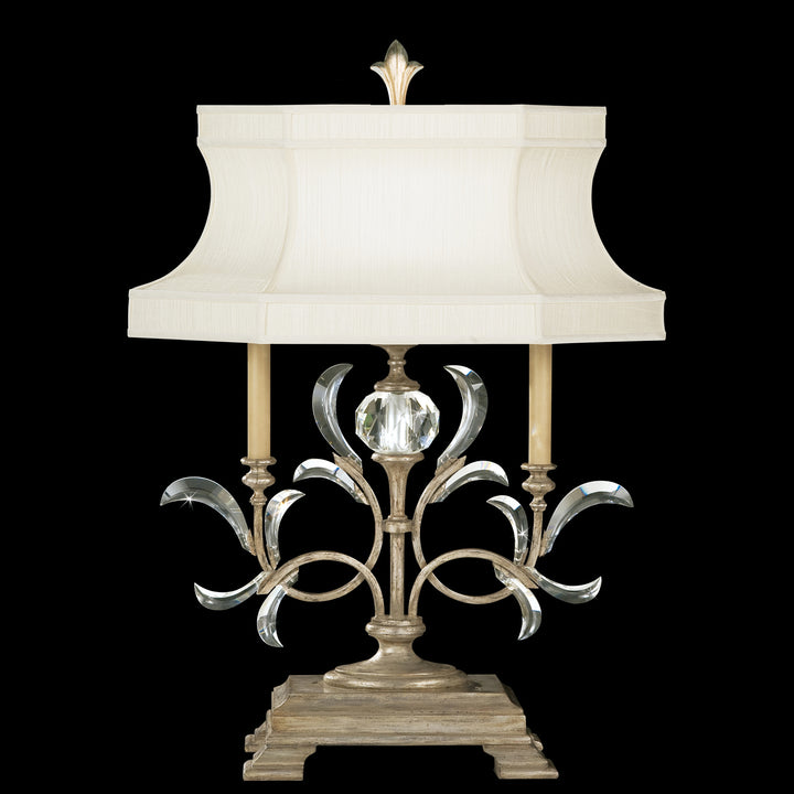 Fine Art Lighting 737910ST Beveled Arcs One Light Table Lamp Lamp Pewter, Nickel, Silver