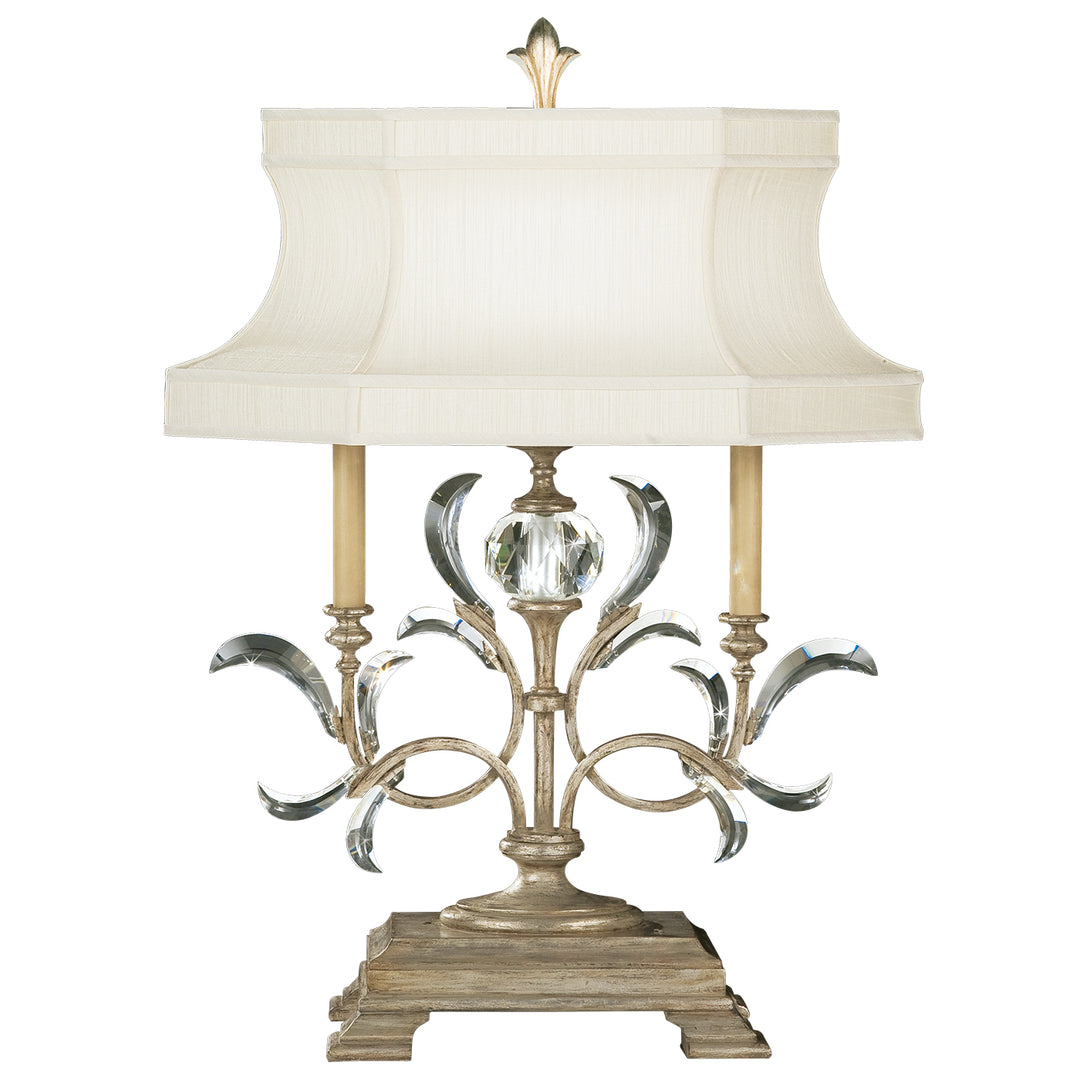 Fine Art Lighting 737910ST Beveled Arcs One Light Table Lamp Lamp Pewter, Nickel, Silver