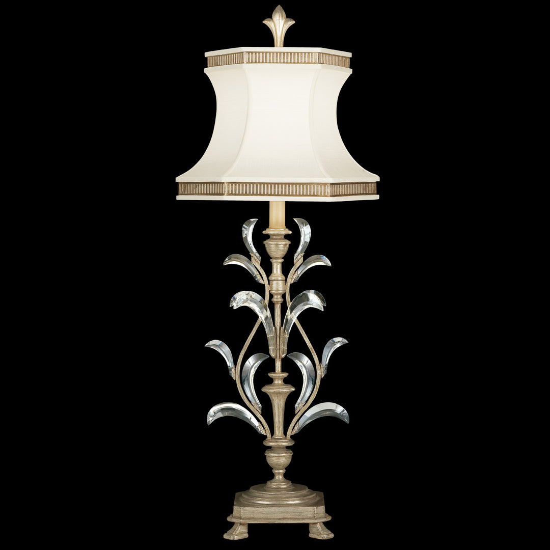 Fine Art Lighting 737810ST Beveled Arcs One Light Table Lamp Lamp Pewter, Nickel, Silver