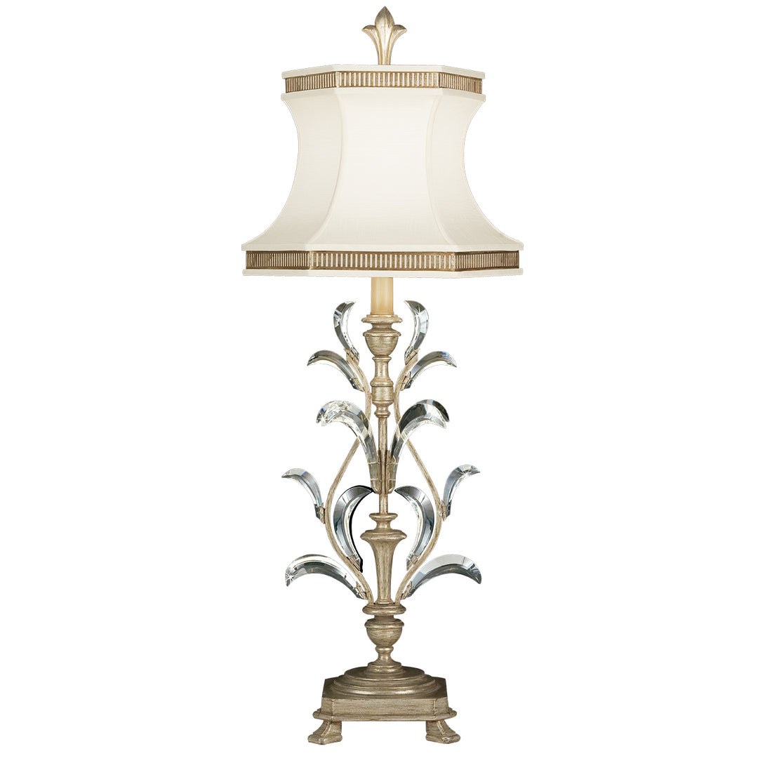 Fine Art Lighting 737810ST Beveled Arcs One Light Table Lamp Lamp Pewter, Nickel, Silver