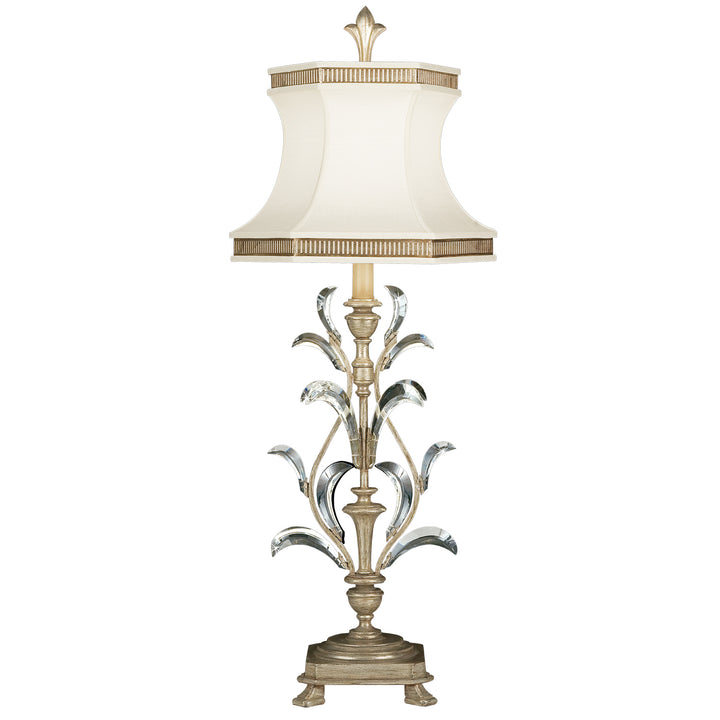 Fine Art Lighting 737810ST Beveled Arcs One Light Table Lamp Lamp Pewter, Nickel, Silver
