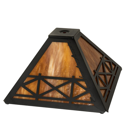 Meyda Tiffany Lighting 22729 Corral Shade Lamp Bronze / Dark