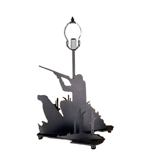 Meyda Tiffany Lighting 22733 Hunter W/Dog Table Base Hardware Utility Light Black