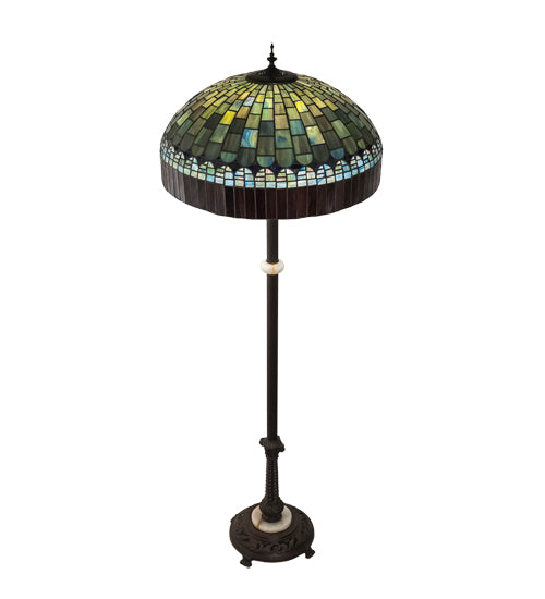 Meyda Tiffany Lighting 229127 Tiffany Candice Three Light Floor Lamp Lamp Bronze / Dark