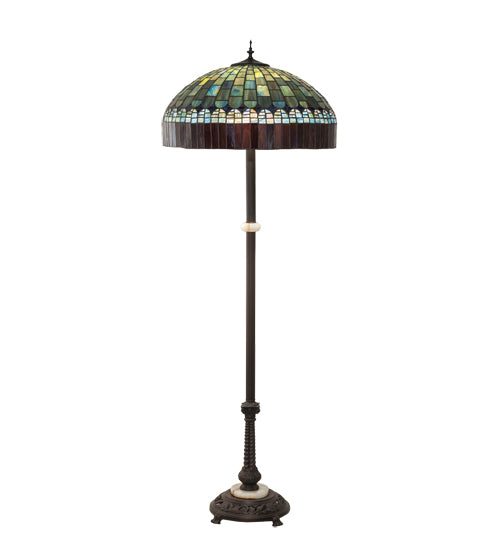 Meyda Tiffany Lighting 229127 Tiffany Candice Three Light Floor Lamp Lamp Bronze / Dark