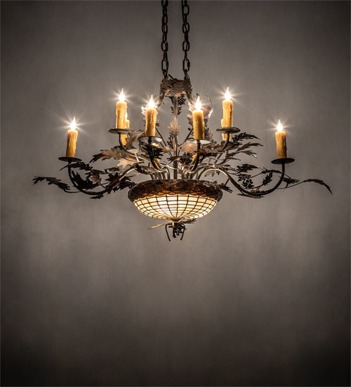 Meyda Tiffany Greenbriar Oak 230421 Chandelier Light - Copper