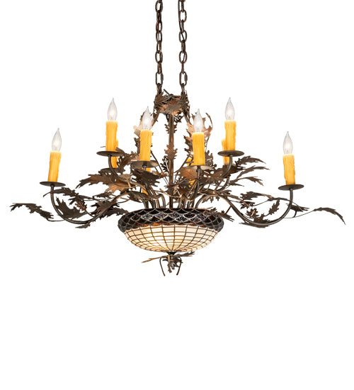 Meyda Tiffany Greenbriar Oak 230421 Chandelier Light - Copper