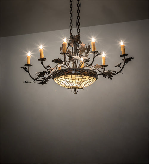 Meyda Tiffany Greenbriar Oak 230422 Chandelier Light - Copper