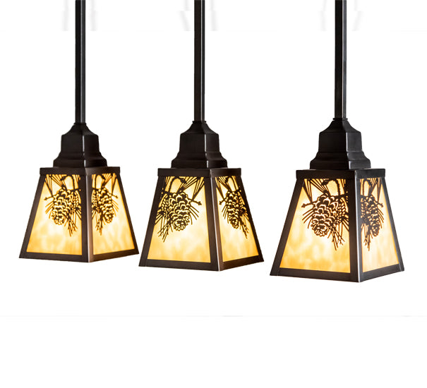 Meyda Tiffany Winter Pine 230802 Pendant Light - Craftsman Brown, Oil Rubbed Bronze