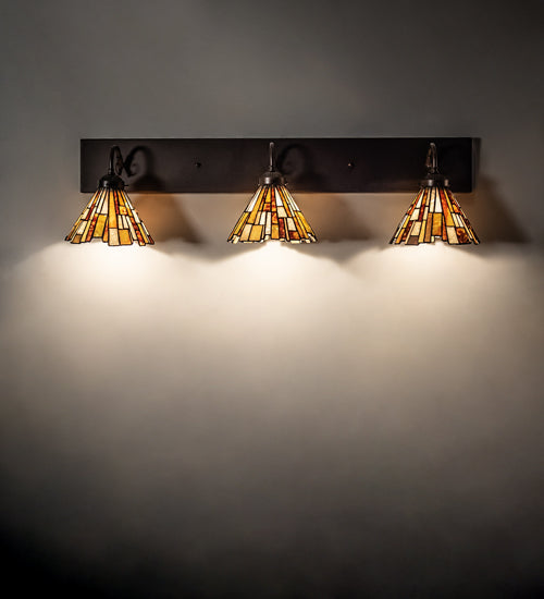 Meyda Tiffany Delta 231033 Bath Vanity Light 36 in. wide - Mahogany Bronze