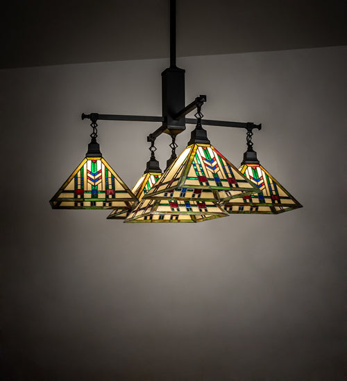Meyda Tiffany Prairie Wheat 231684 Chandelier Light - Craftsman Brown