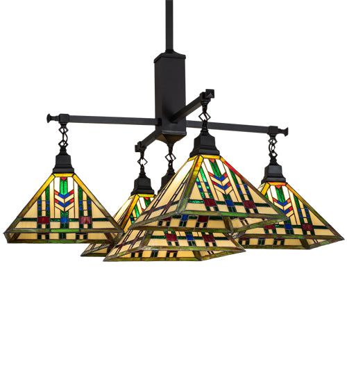 Meyda Tiffany Prairie Wheat 231684 Chandelier Light - Craftsman Brown