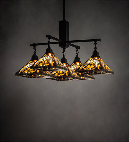 Meyda Tiffany Nuevo Mission 231691 Chandelier Light - Craftsman Brown
