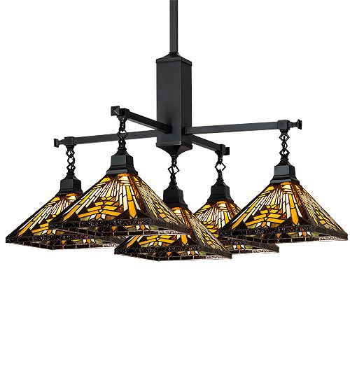 Meyda Tiffany Nuevo Mission 231691 Chandelier Light - Craftsman Brown