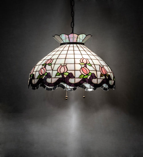 Meyda Tiffany Roseborder 232764 Chandelier Light - Mahogany Bronze