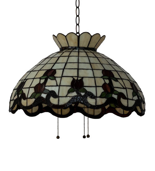 Meyda Tiffany Roseborder 232767 Chandelier Light - Mahogany Bronze