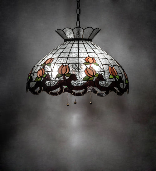 Meyda Tiffany Roseborder 232769 Chandelier Light - Mahogany Bronze
