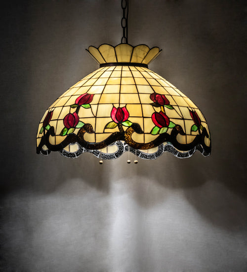 Meyda Tiffany Roseborder 232772 Chandelier Light - Mahogany Bronze