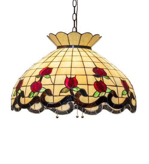 Meyda Tiffany Roseborder 232772 Chandelier Light - Mahogany Bronze