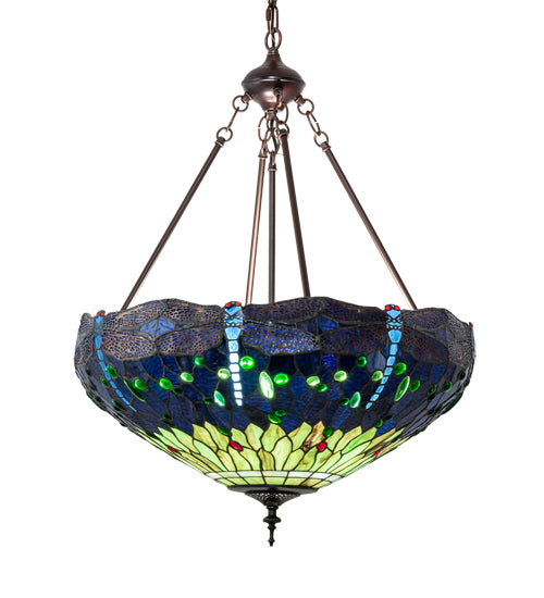 Meyda Tiffany Tiffany Hanginghead Dragonfly 232781 Chandelier Light - Mahogany Bronze