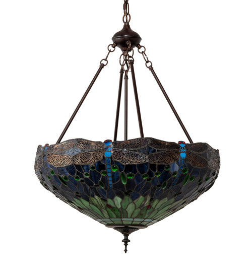 Meyda Tiffany Tiffany Hanginghead Dragonfly 232781 Chandelier Light - Mahogany Bronze