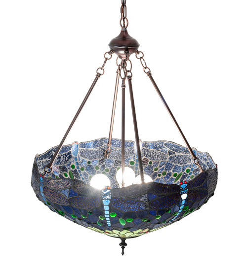Meyda Tiffany Tiffany Hanginghead Dragonfly 232781 Chandelier Light - Mahogany Bronze